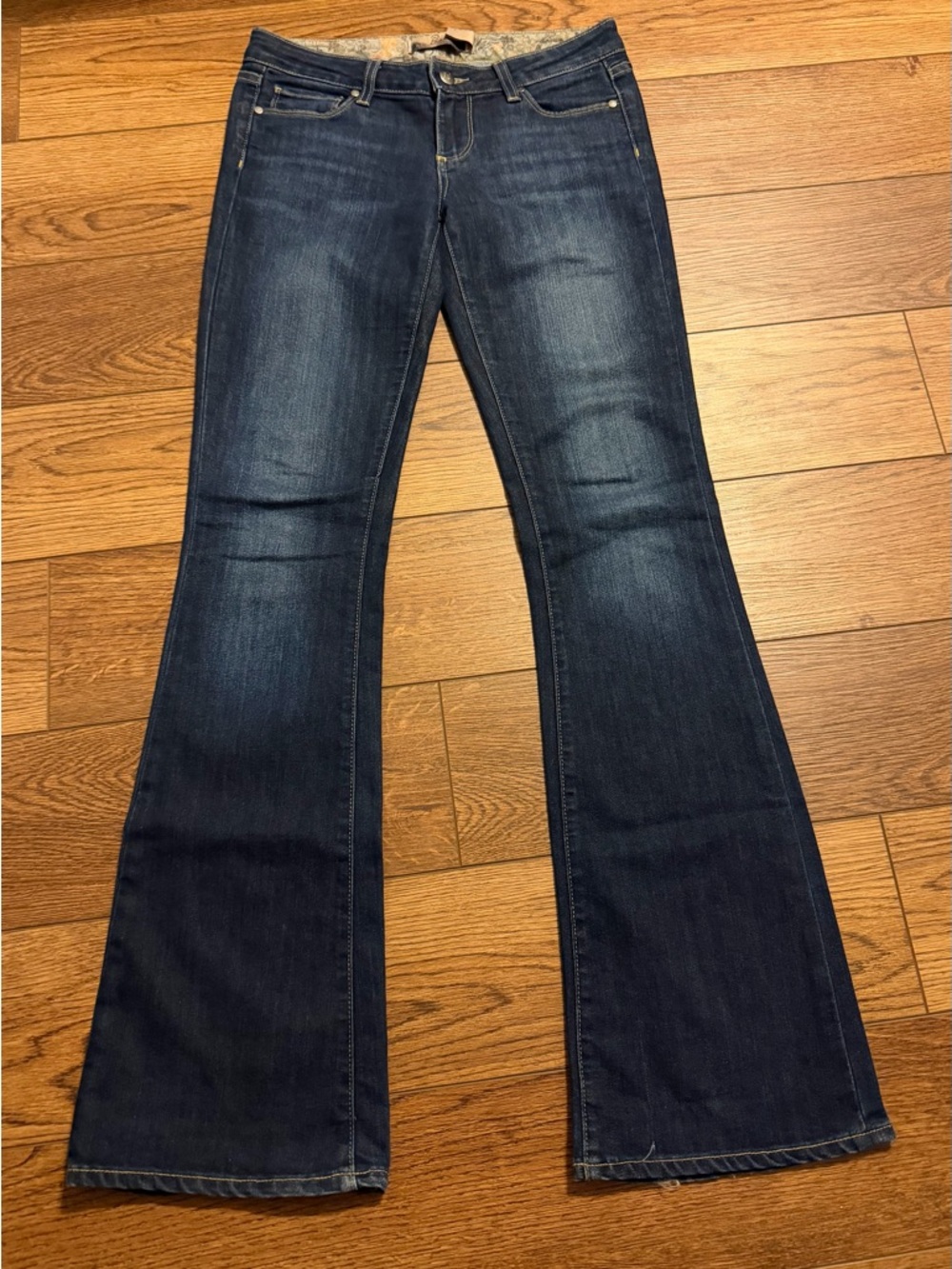 PAIGE Dark Blue Laurel Canyon Premium Denim Flare Jeans 26